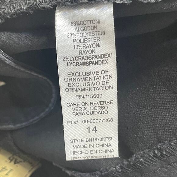 Democracy Womens Ab technology freedom ankle jeans sz 14 high rise black jeans - Picture 12 of 12